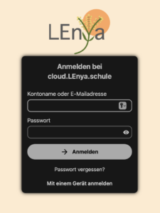 Nextcloud Anmeldebildschirm